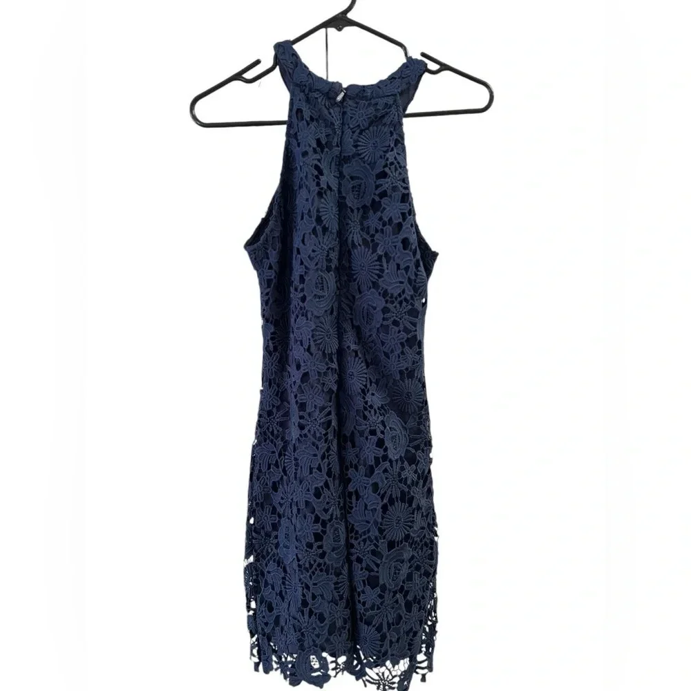 Lulus navy blue floral mini dress - Picture 4 of 5
